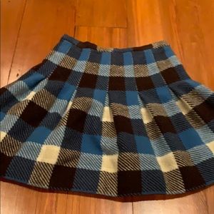 VINTAGE Plaid Pleated Skirt